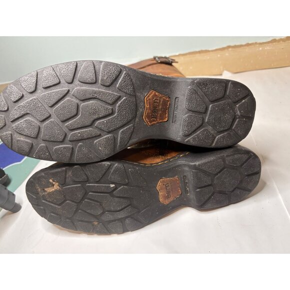 Born Brown Leather Tall Boots Size 9 Zipper Buckle Mid-Calf Stitched Sole Women’ - Picture 8 of 10